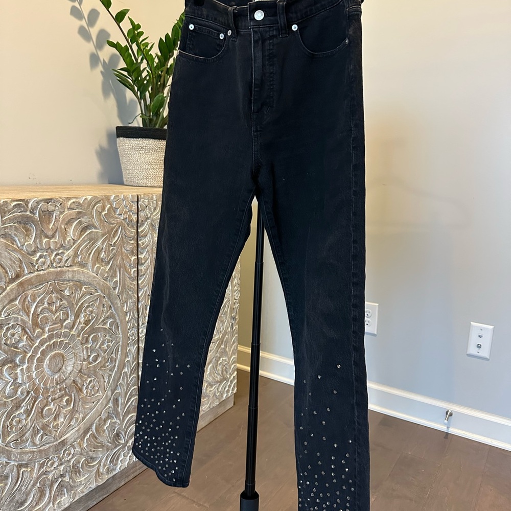 Madewell Black Denim with Stud Accents
